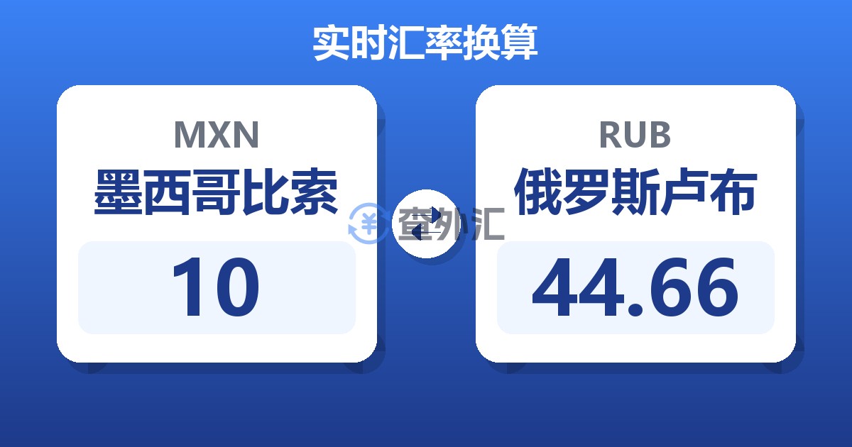 10墨西哥比索兑俄罗斯卢布