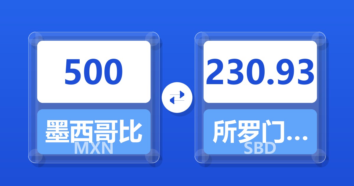 500墨西哥比索兑所罗门群岛元