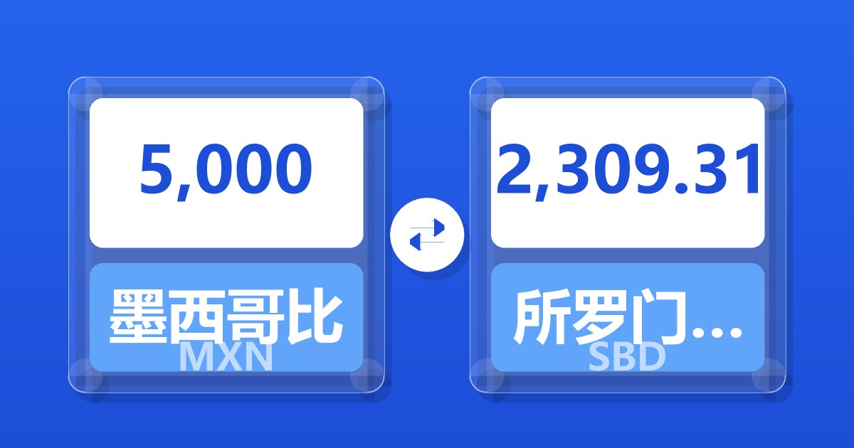 5,000墨西哥比索兑所罗门群岛元
