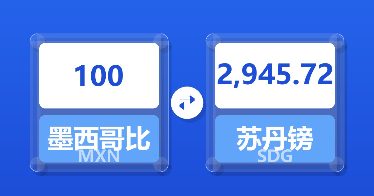 100墨西哥比索兑苏丹镑