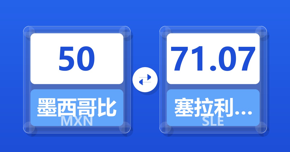 50墨西哥比索兑塞拉利昂利昂