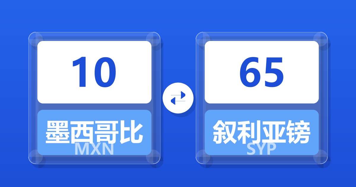 10墨西哥比索兑叙利亚镑