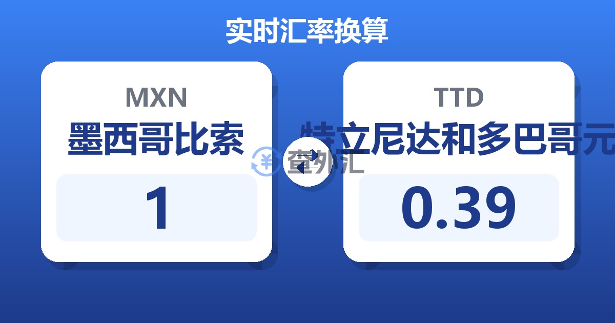 1墨西哥比索兑特立尼达和多巴哥元