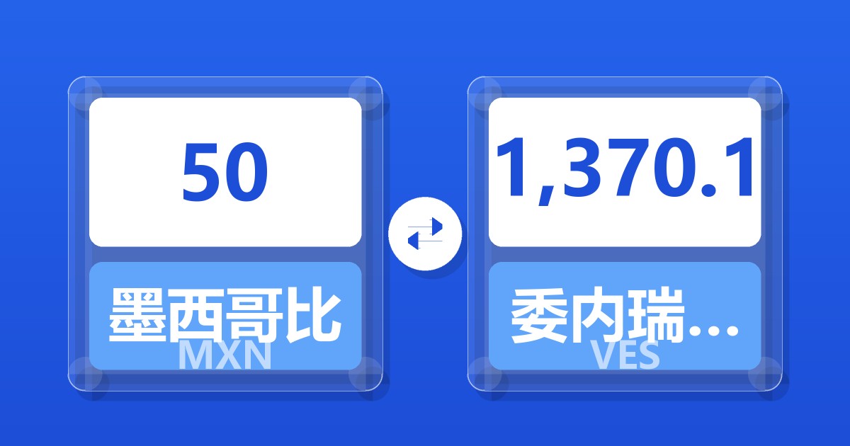50墨西哥比索兑委内瑞拉玻利瓦尔