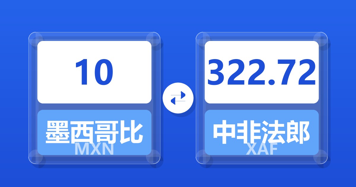 10墨西哥比索兑中非法郎