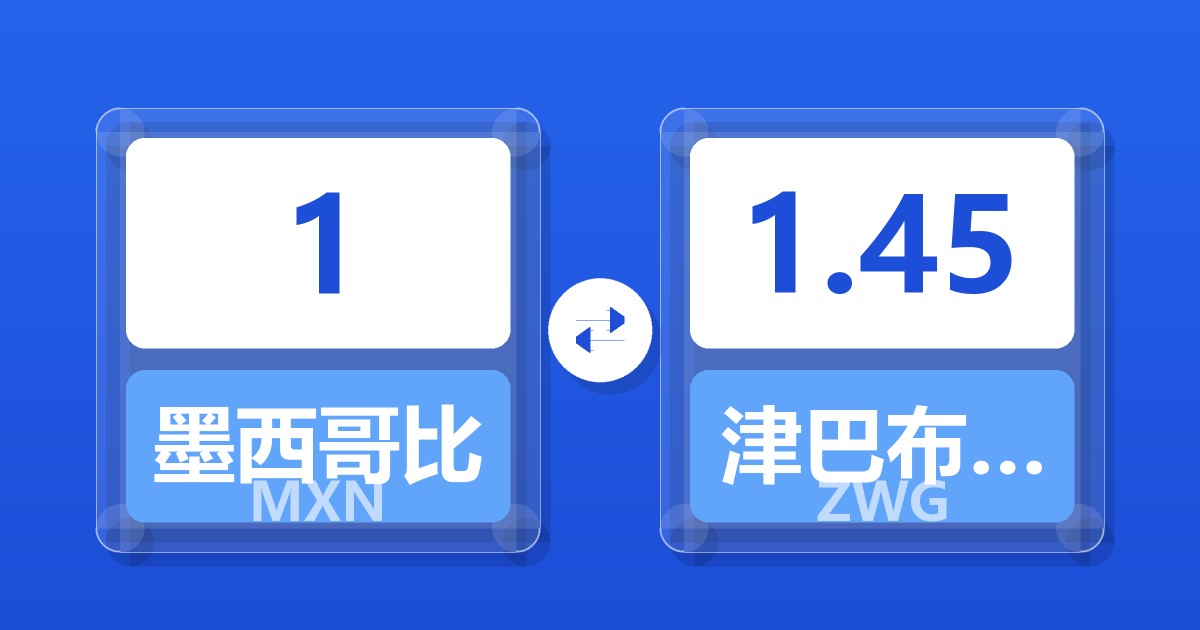 1墨西哥比索兑津巴布韦元（新）