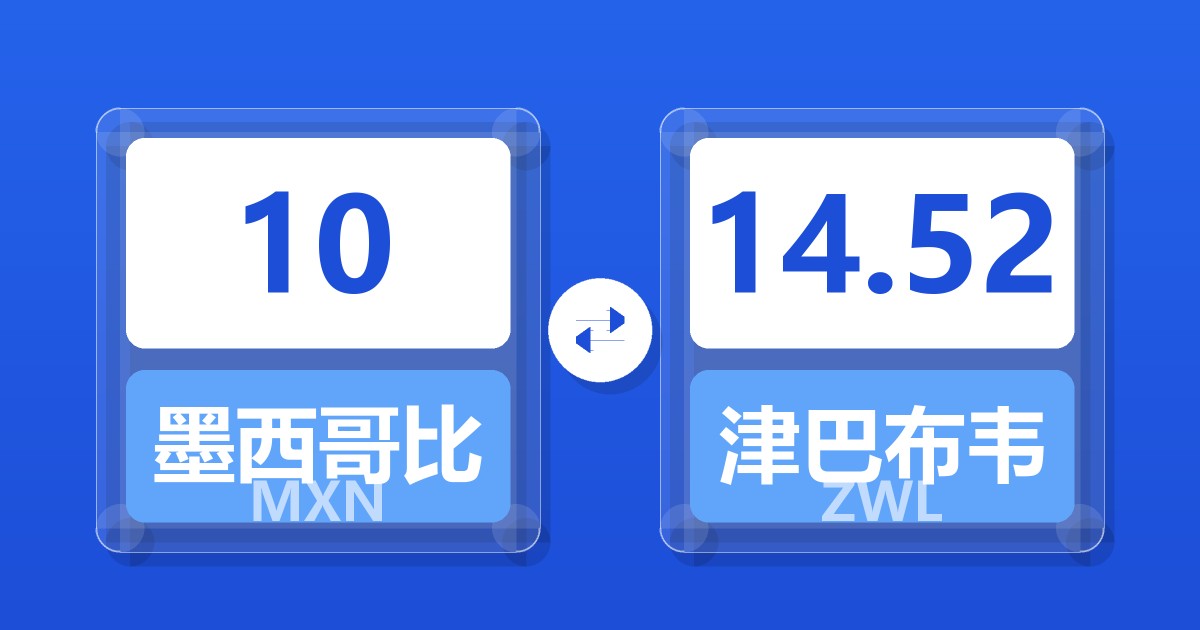 10墨西哥比索兑津巴布韦元