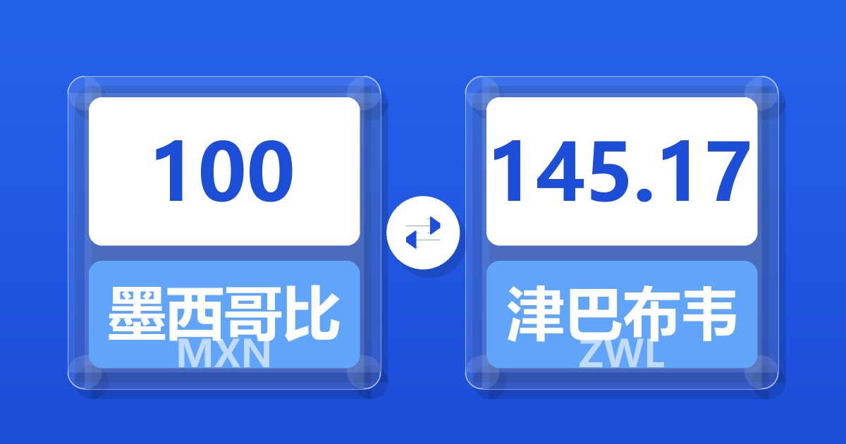 100墨西哥比索兑津巴布韦元
