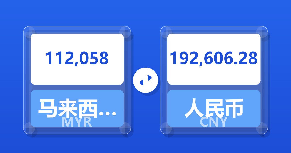 112,058马来西亚林吉特兑人民币
