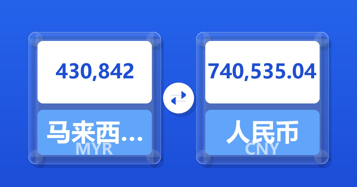 430,842马来西亚林吉特兑人民币