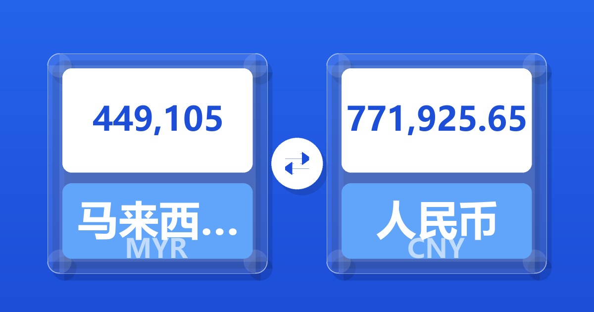 449,105马来西亚林吉特兑人民币