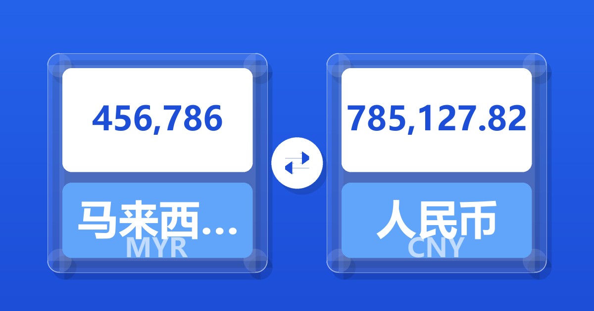 456,786马来西亚林吉特兑人民币