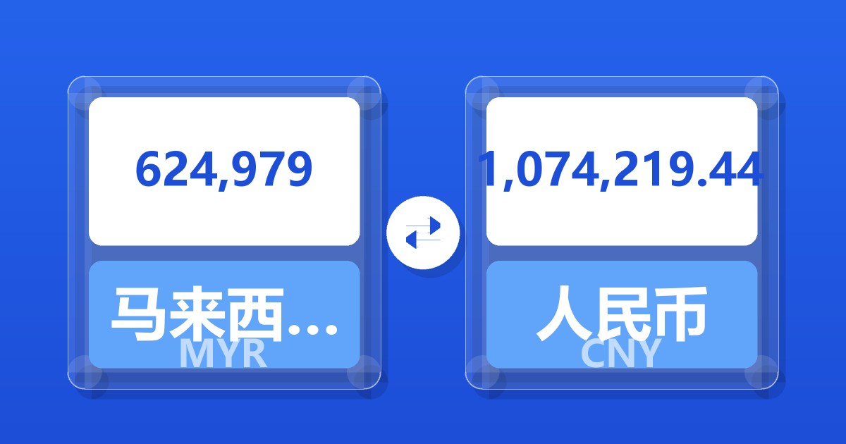 624,979马来西亚林吉特兑人民币