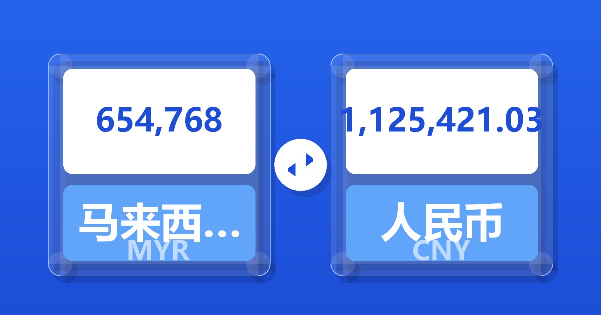 654,768马来西亚林吉特兑人民币