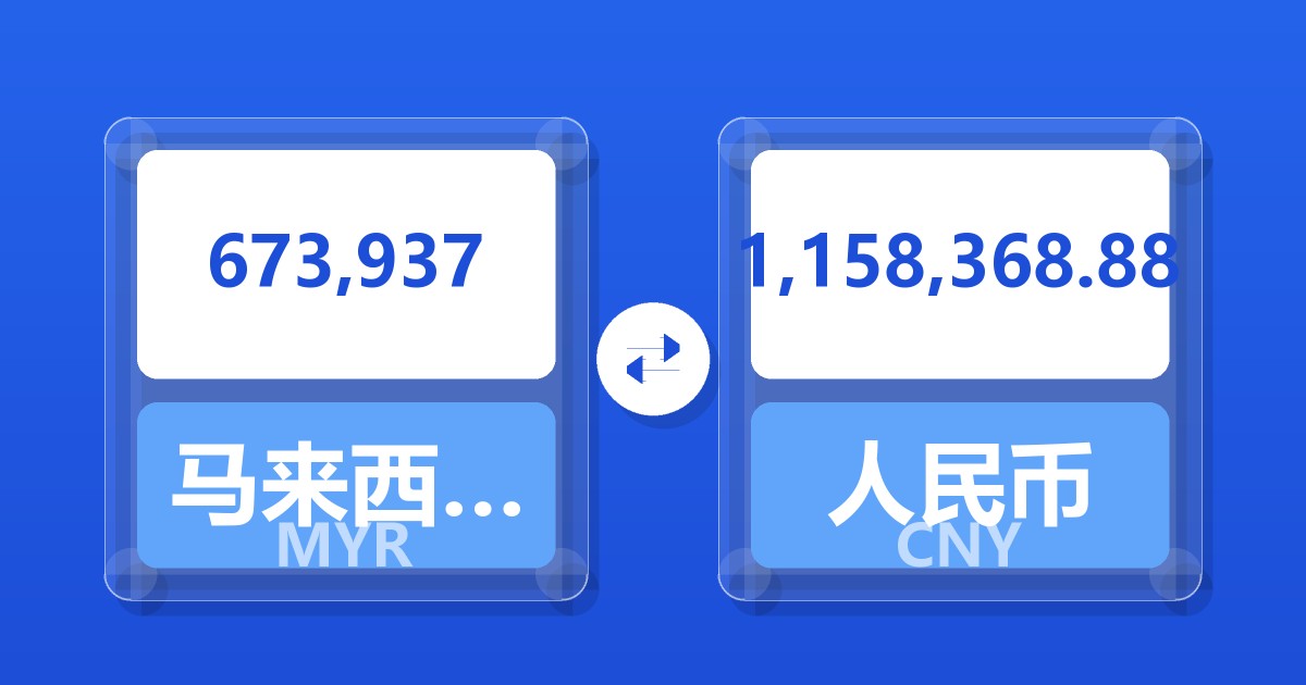 673,937马来西亚林吉特兑人民币