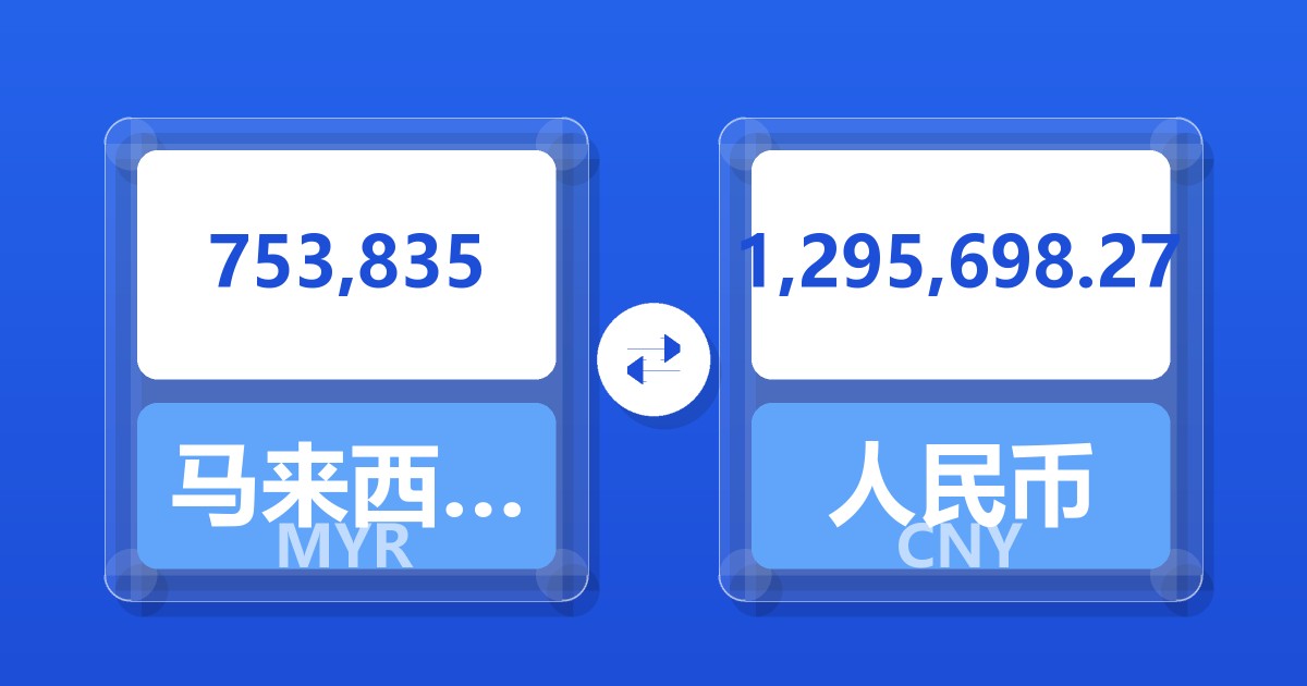 753,835马来西亚林吉特兑人民币
