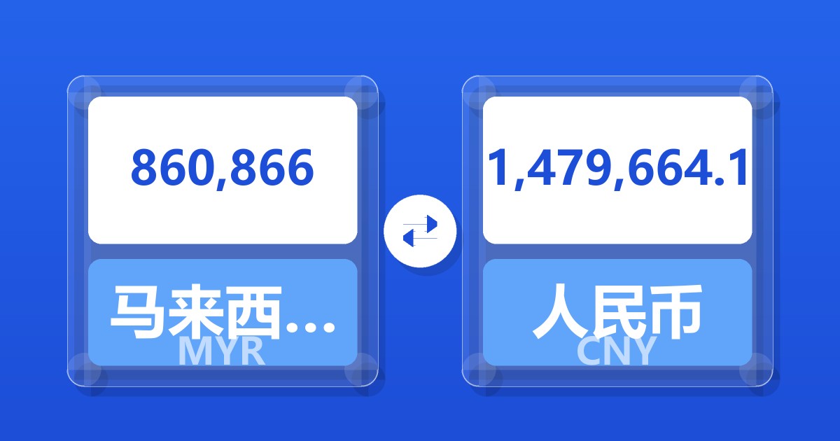 860,866马来西亚林吉特兑人民币