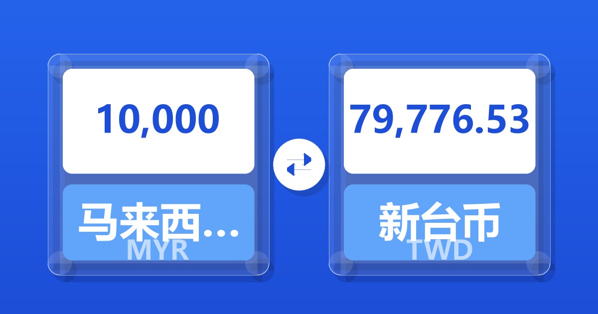 10,000马来西亚林吉特兑新台币