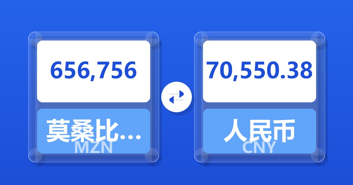 656,756莫桑比克梅蒂卡尔兑人民币