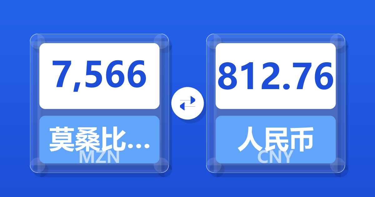7,566莫桑比克梅蒂卡尔兑人民币