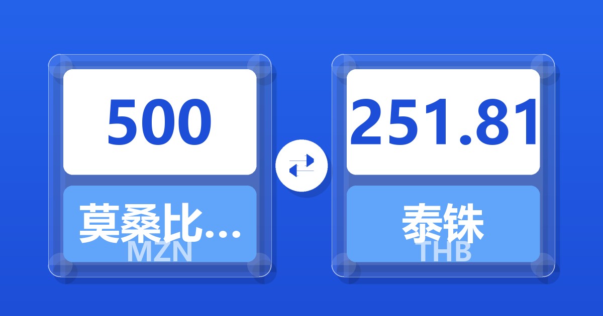 500莫桑比克梅蒂卡尔兑泰铢