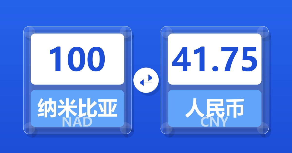 100纳米比亚元兑人民币