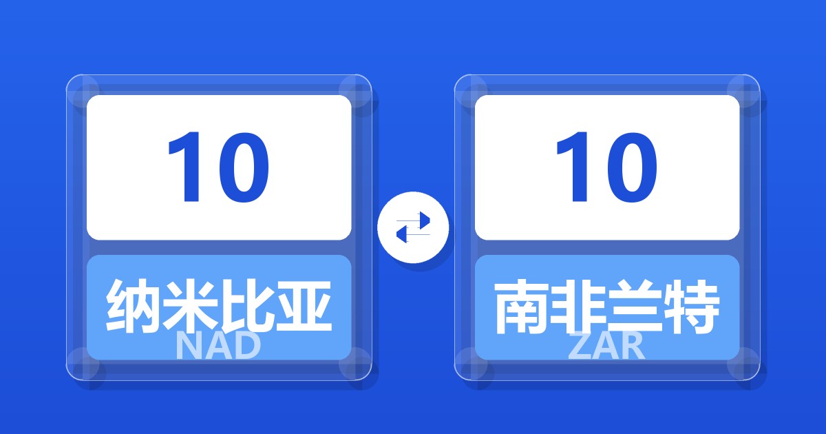 10纳米比亚元兑南非兰特
