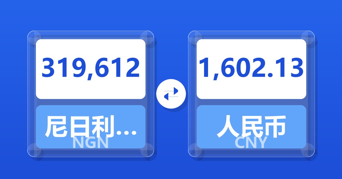 319,612尼日利亚奈拉兑人民币