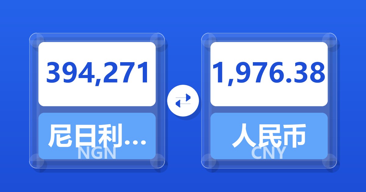 394,271尼日利亚奈拉兑人民币