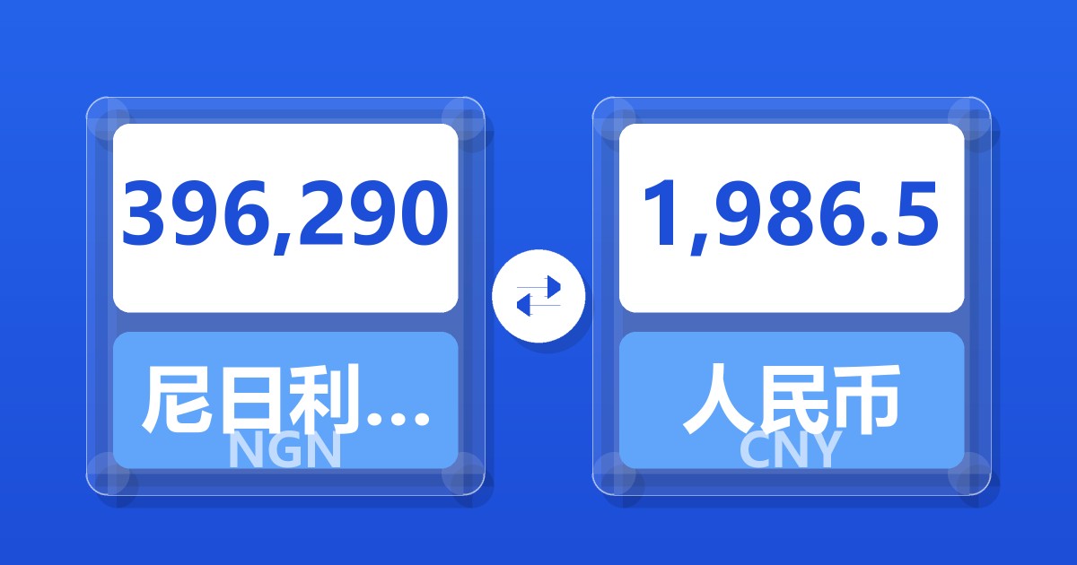 396,290尼日利亚奈拉兑人民币