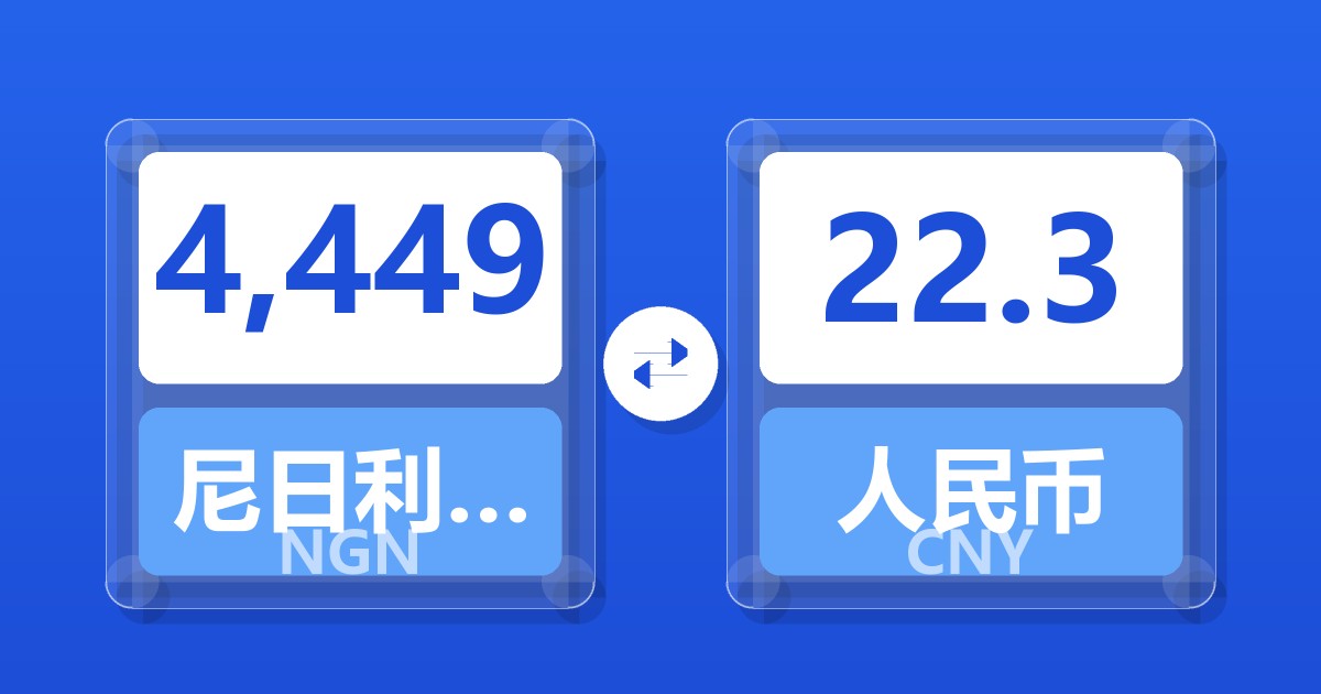 4,449尼日利亚奈拉兑人民币