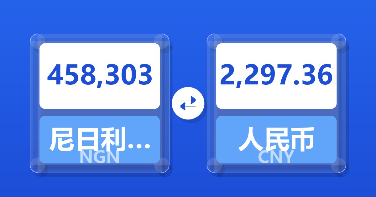 458,303尼日利亚奈拉兑人民币
