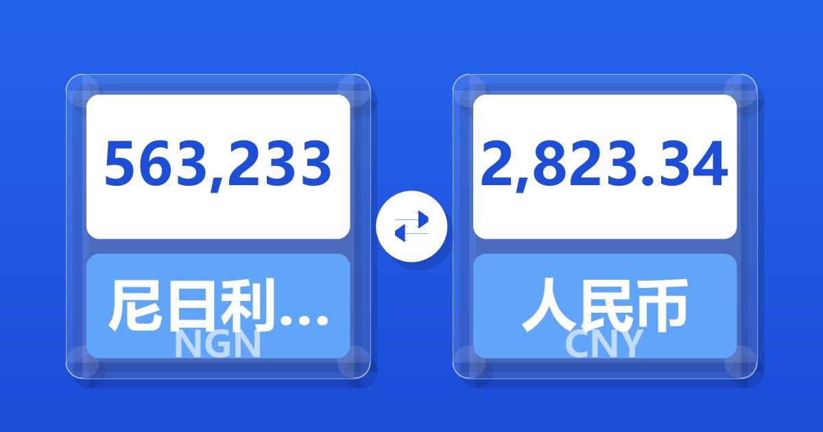 563,233尼日利亚奈拉兑人民币