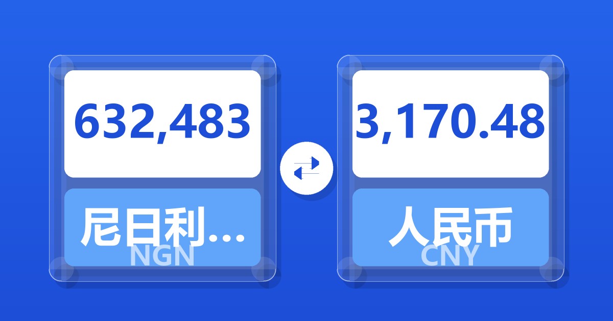 632,483尼日利亚奈拉兑人民币