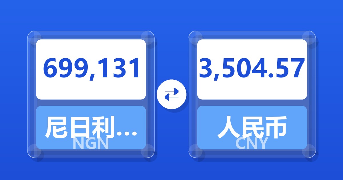 699,131尼日利亚奈拉兑人民币