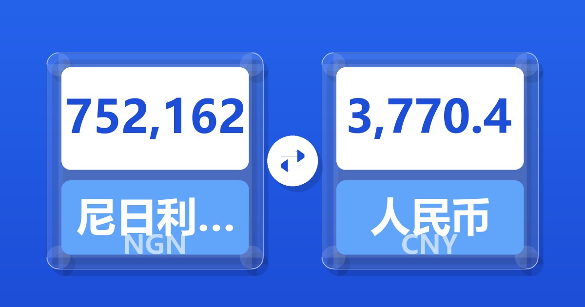 752,162尼日利亚奈拉兑人民币