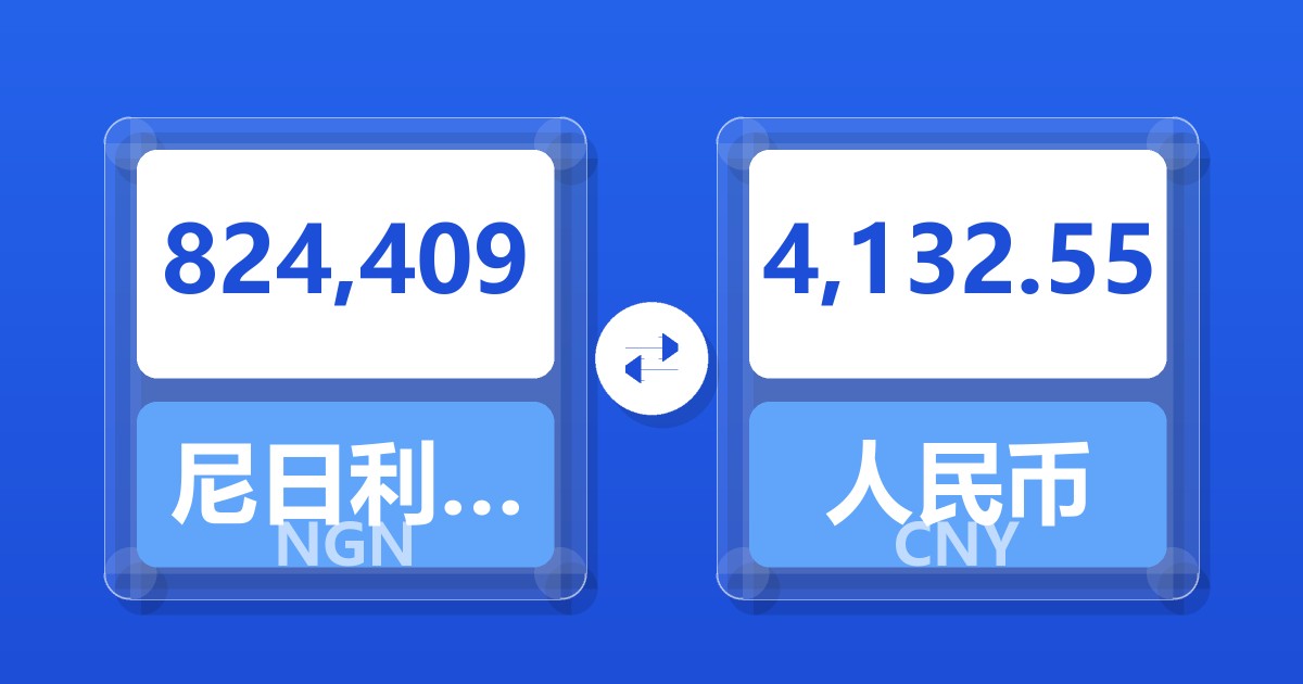824,409尼日利亚奈拉兑人民币