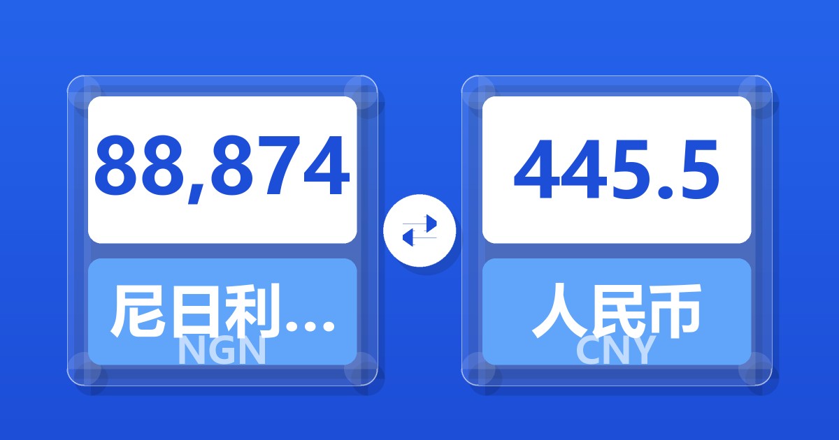 88,874尼日利亚奈拉兑人民币