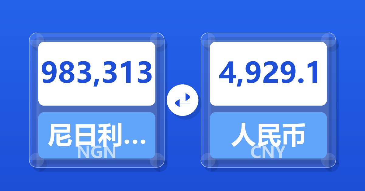 983,313尼日利亚奈拉兑人民币