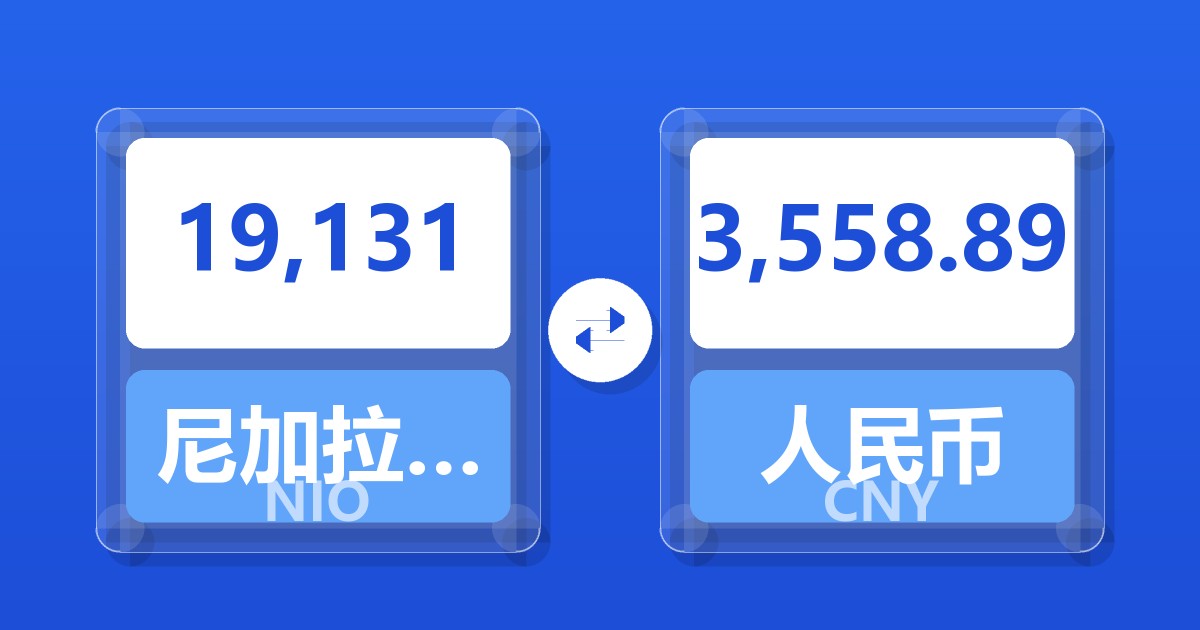 19,131尼加拉瓜科多巴兑人民币