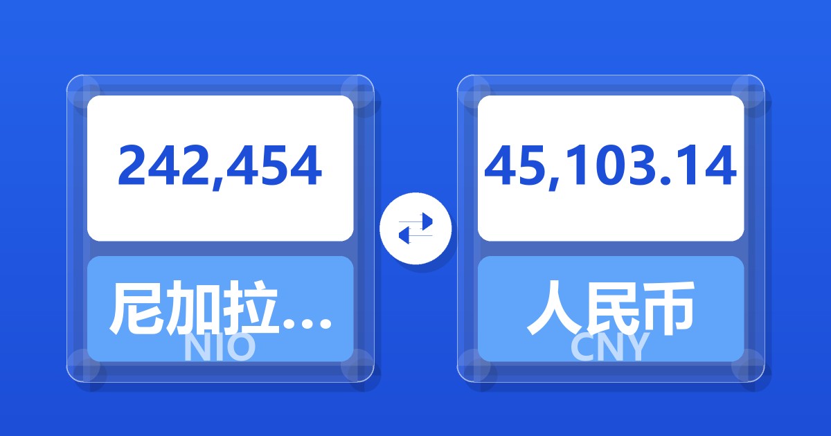 242,454尼加拉瓜科多巴兑人民币