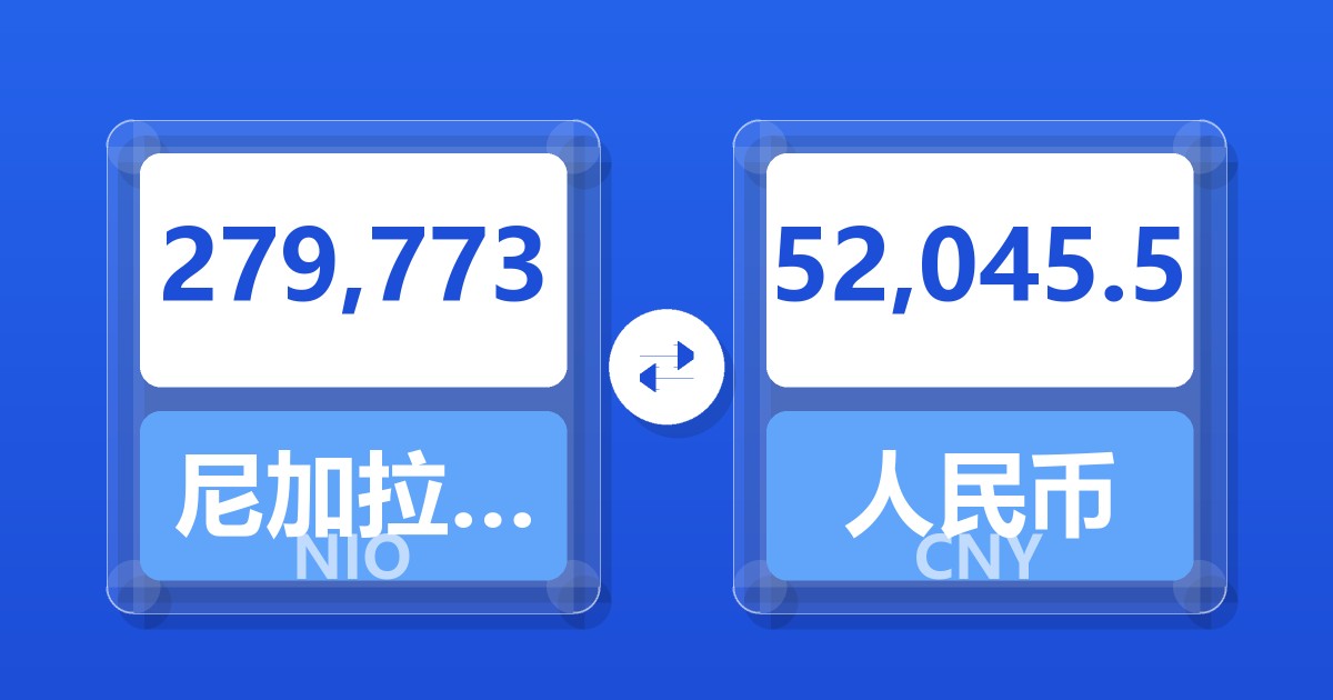 279,773尼加拉瓜科多巴兑人民币