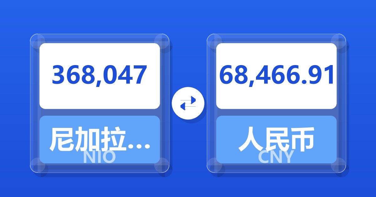 368,047尼加拉瓜科多巴兑人民币