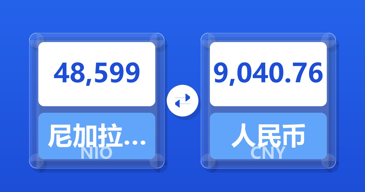 48,599尼加拉瓜科多巴兑人民币