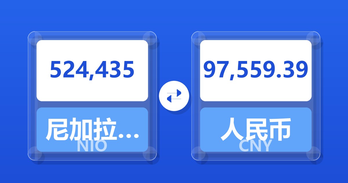 524,435尼加拉瓜科多巴兑人民币
