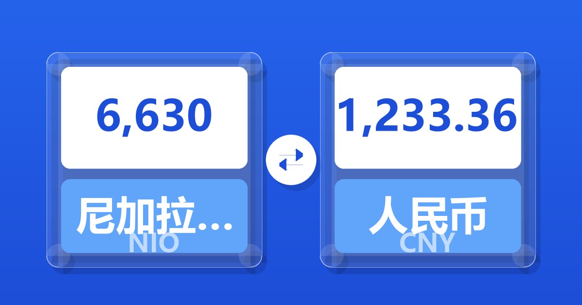 6,630尼加拉瓜科多巴兑人民币