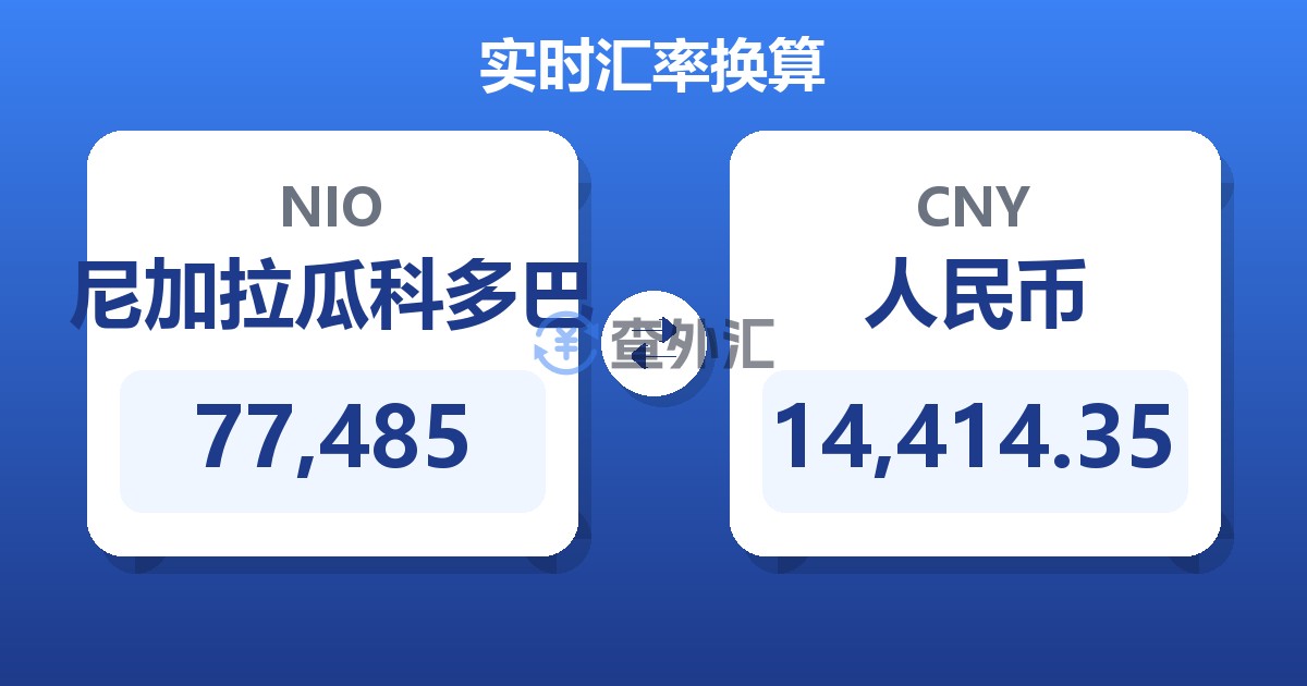 77,485尼加拉瓜科多巴兑人民币