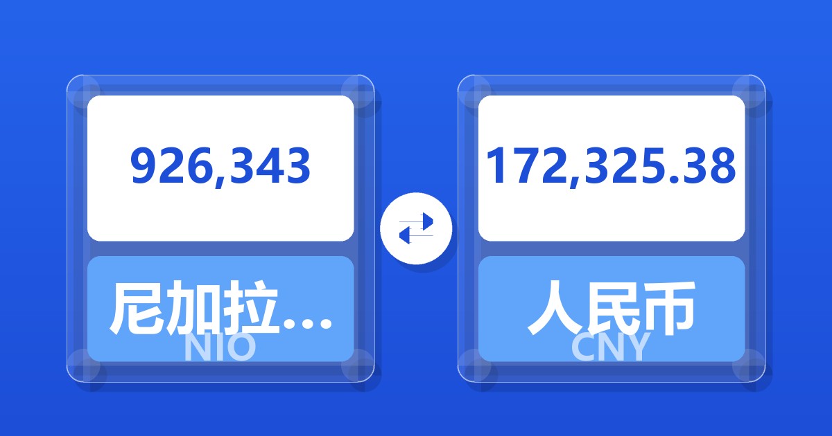 926,343尼加拉瓜科多巴兑人民币
