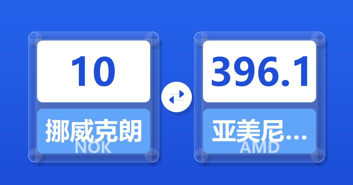10挪威克朗兑亚美尼亚德拉姆