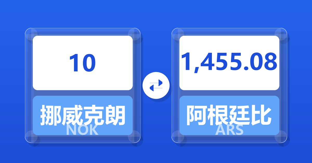 10挪威克朗兑阿根廷比索